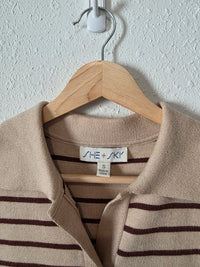 She + Sky Striped Knit Top (S)