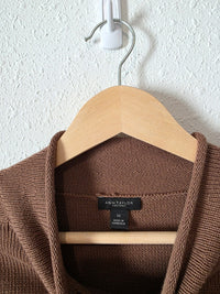 Brown Mockneck Knit Sweater (XS)