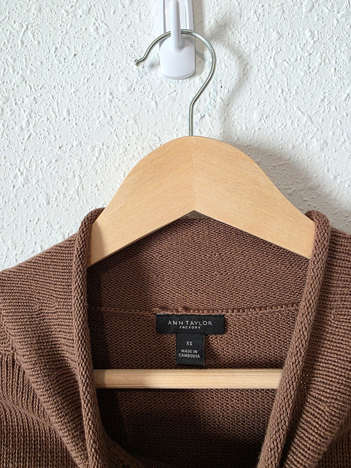 Brown Mockneck Knit Sweater (XS)