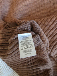 Brown Mockneck Knit Sweater (XS)
