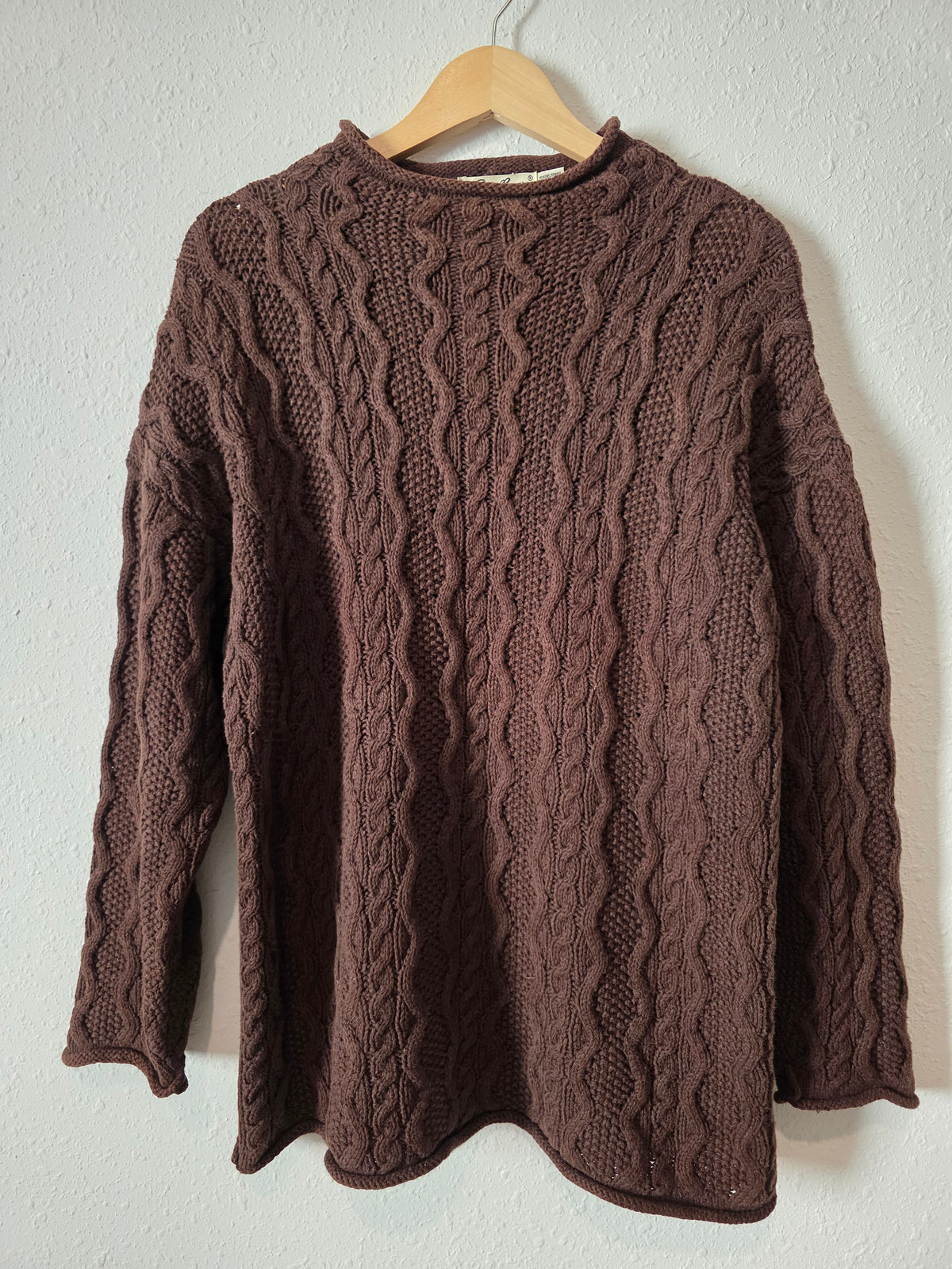 Vintage Eddie Bauer Cable Knit Sweater (L)