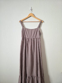 Petal & Pup Gingham Maxi Dress (L)