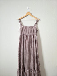 Petal & Pup Gingham Maxi Dress (L)