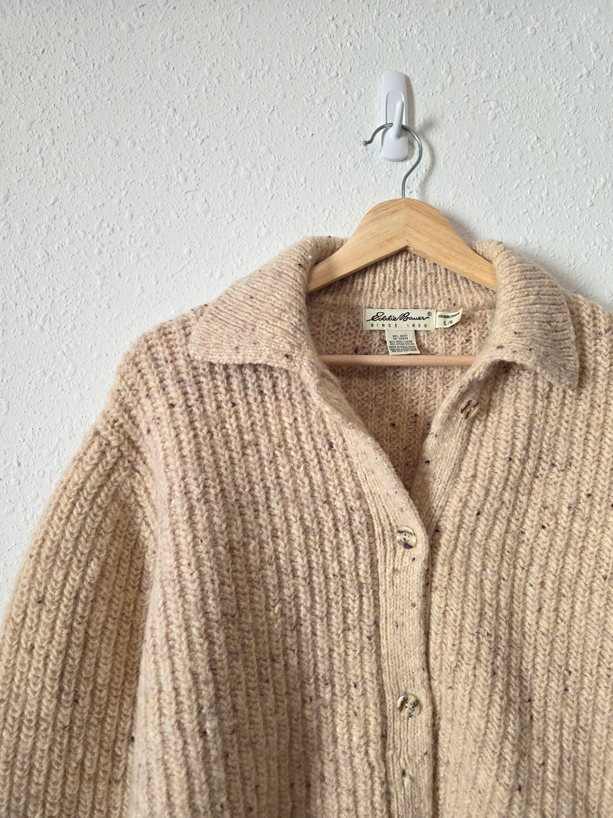 Vintage Eddie Bauer Chunky Wool Cardigan (L)