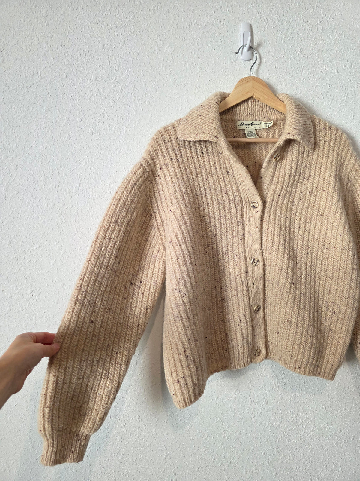 Vintage Eddie Bauer Chunky Wool Cardigan (L)