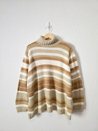 Vintage Striped Turtleneck Sweater (2X/3X)