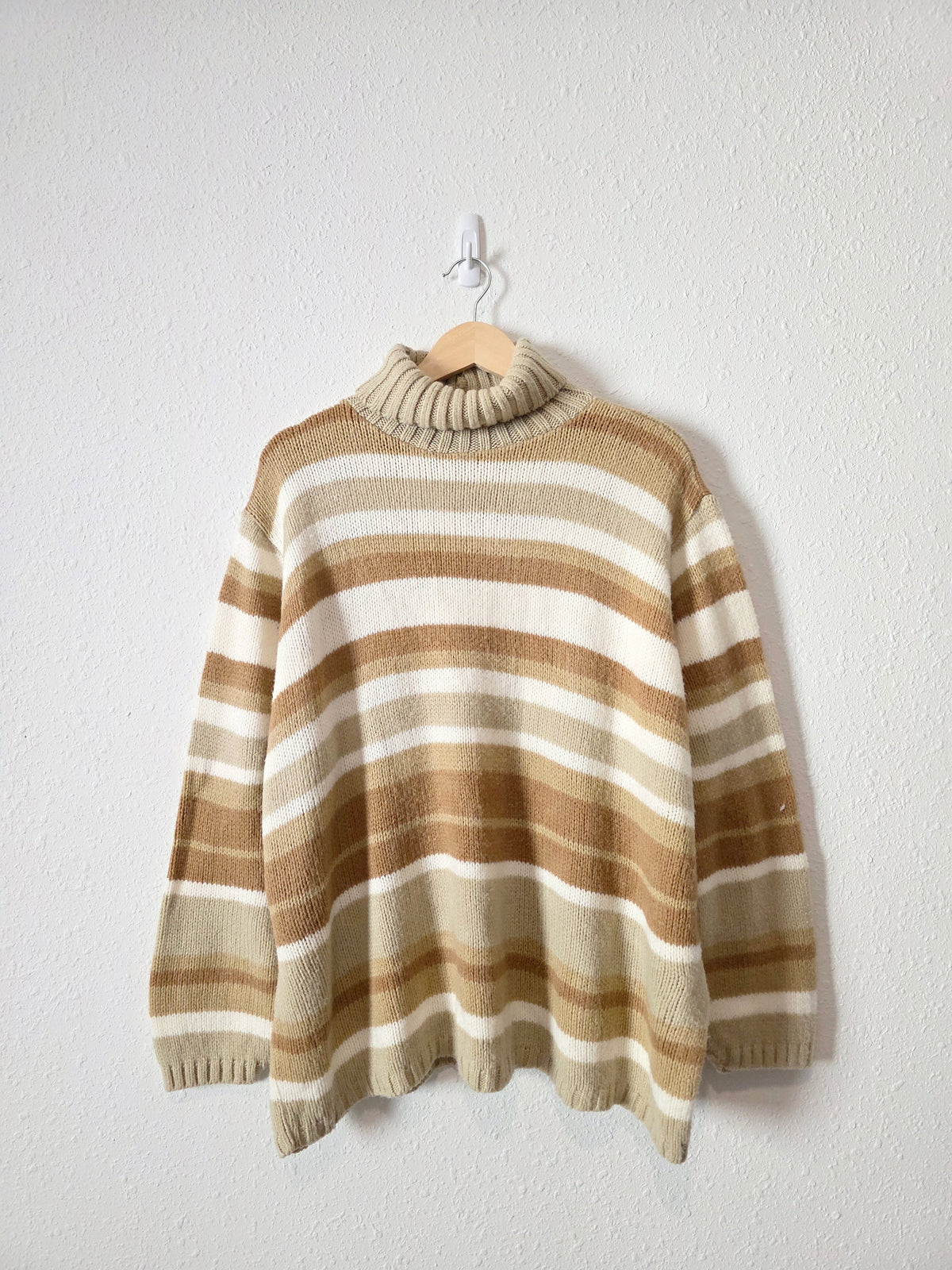 Vintage Striped Turtleneck Sweater (2X/3X)