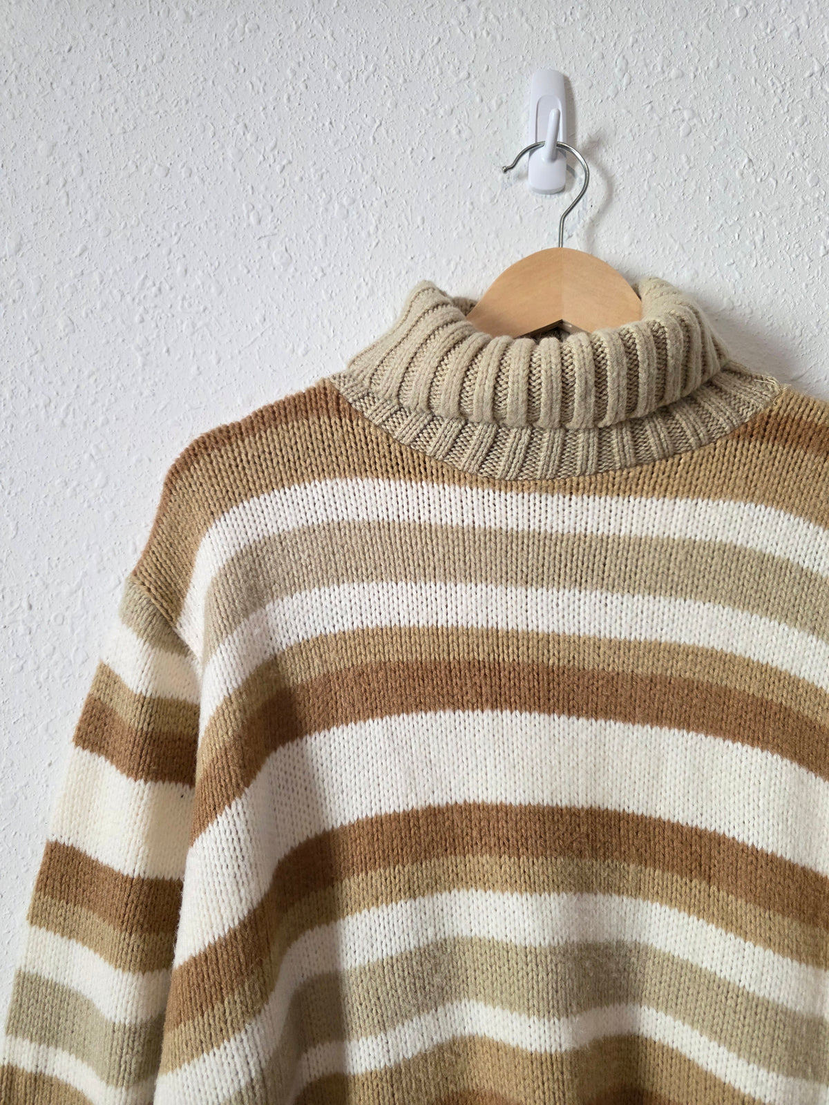 Vintage Striped Turtleneck Sweater (2X/3X)
