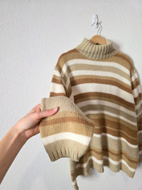 Vintage Striped Turtleneck Sweater (2X/3X)