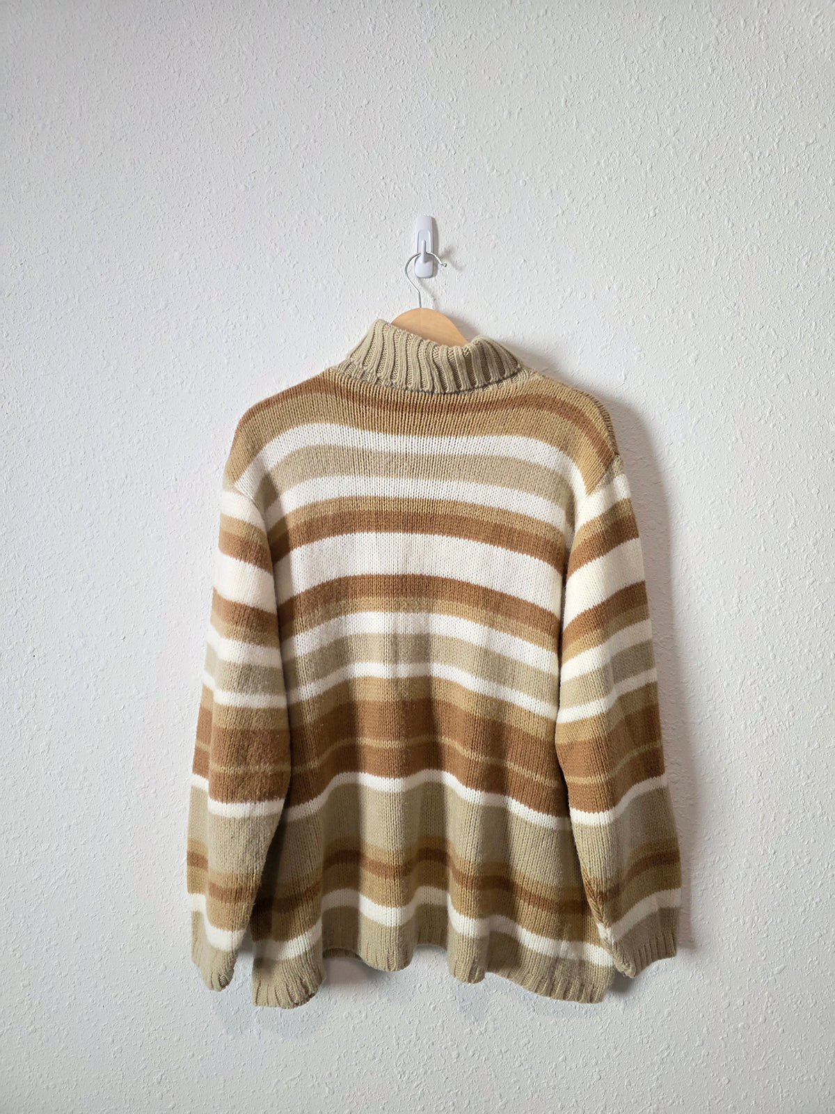 Vintage Striped Turtleneck Sweater (2X/3X)