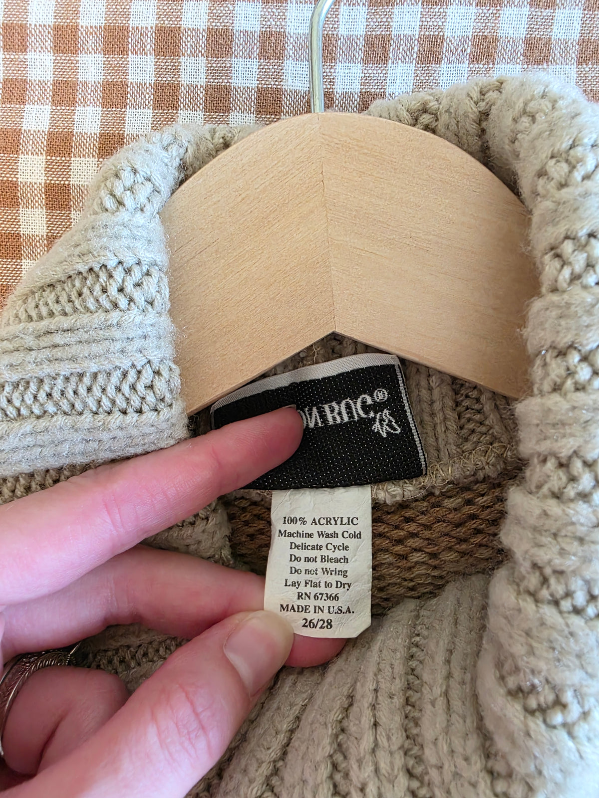 Vintage Striped Turtleneck Sweater (2X/3X)