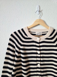 Striped Cotton Knit Cardigan (XS)