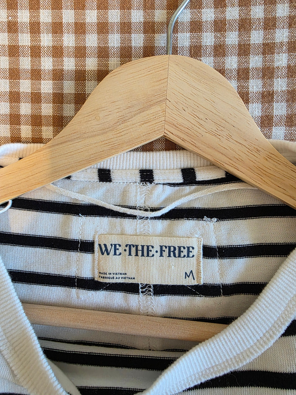 Free People Striped Ruffle Hem Tee (M)