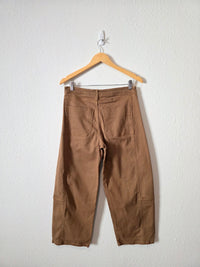Calista Brown Barrel Jeans (S)