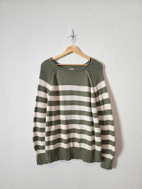 Aerie Striped Cotton Sweater (XS)