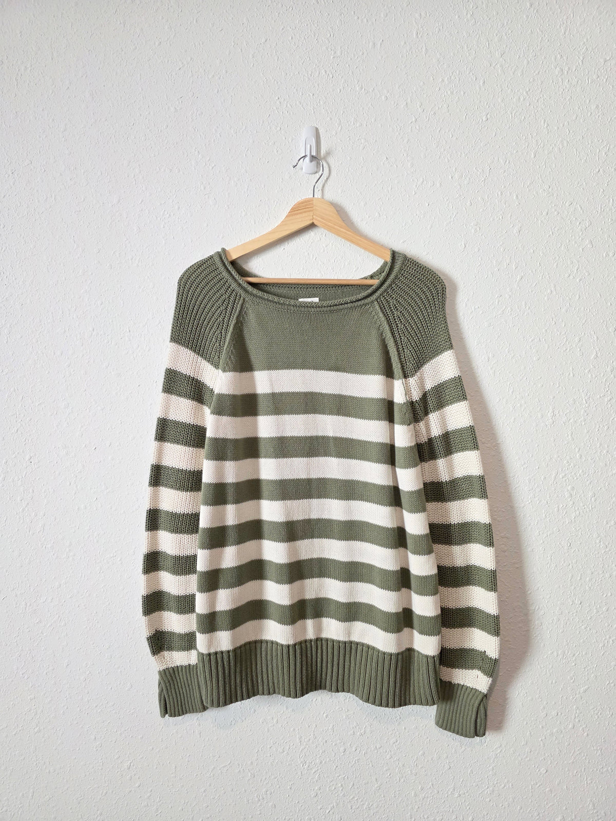 Aerie Striped Cotton Sweater (XS)