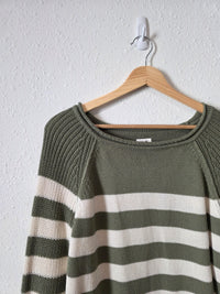 Aerie Striped Cotton Sweater (XS)