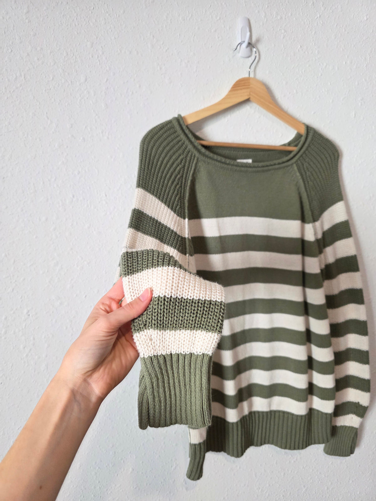 Aerie Striped Cotton Sweater (XS)