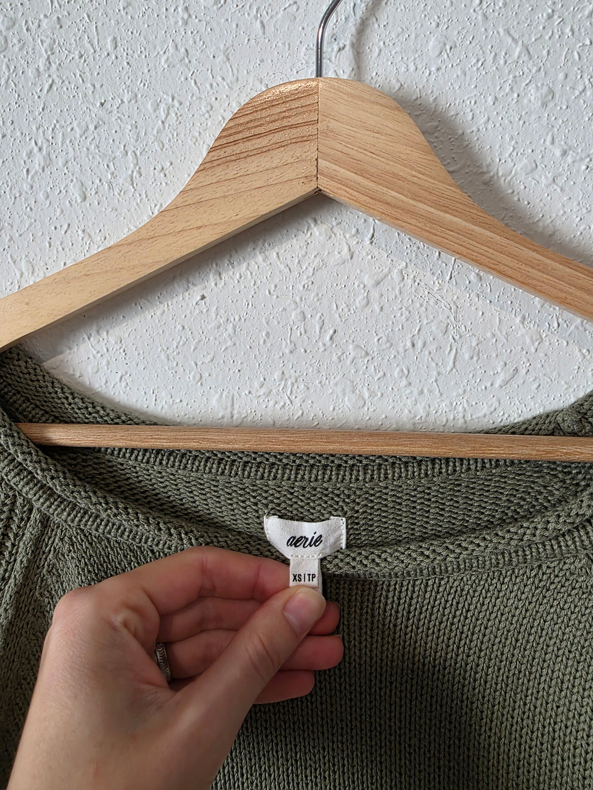Aerie Striped Cotton Sweater (XS)