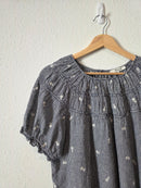 Madewell Floral Gingham Linen Blend Top (XL)