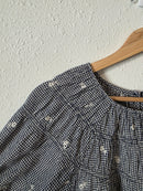 Madewell Floral Gingham Linen Blend Top (XL)