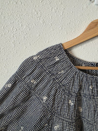 Madewell Floral Gingham Linen Blend Top (XL)