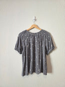 Madewell Floral Gingham Linen Blend Top (XL)
