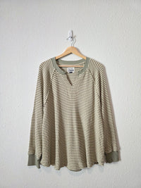 AE Green Striped Knit Top (M)