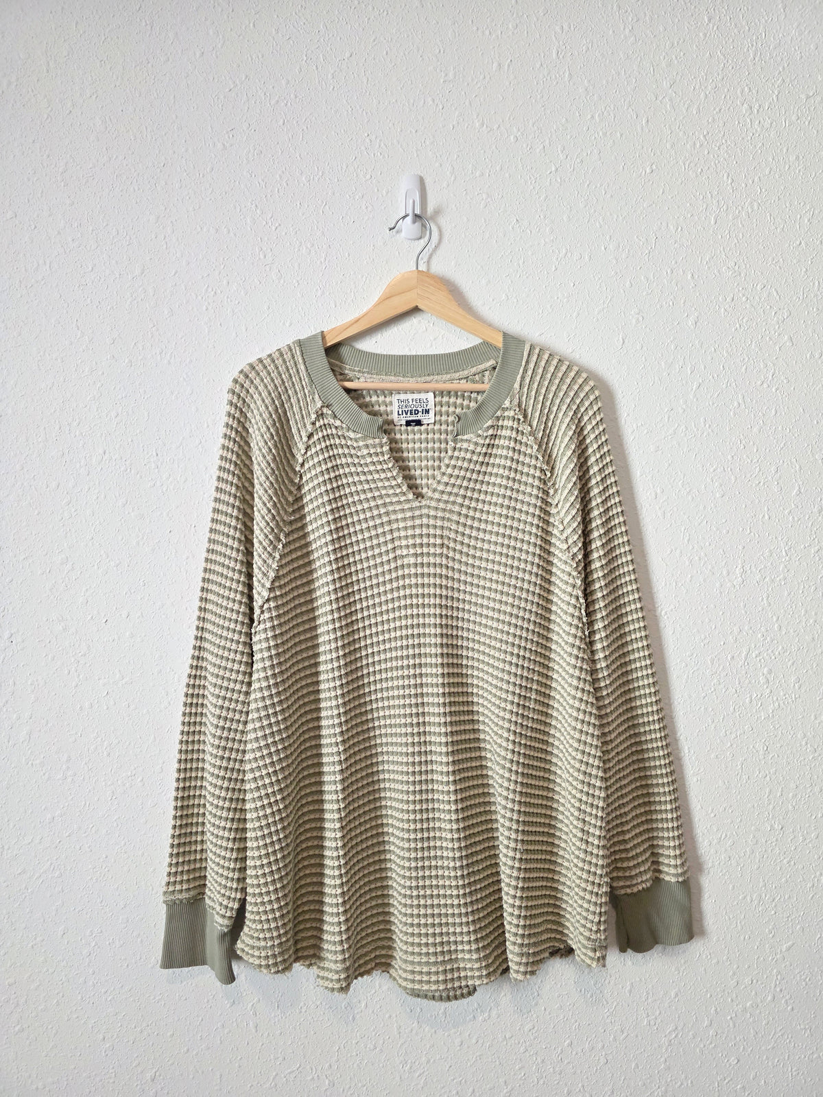 AE Green Striped Knit Top (M)