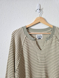 AE Green Striped Knit Top (M)