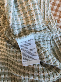 AE Green Striped Knit Top (M)