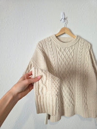Eddie Bauer Cotton Wool Cable Knit Sweater (L)