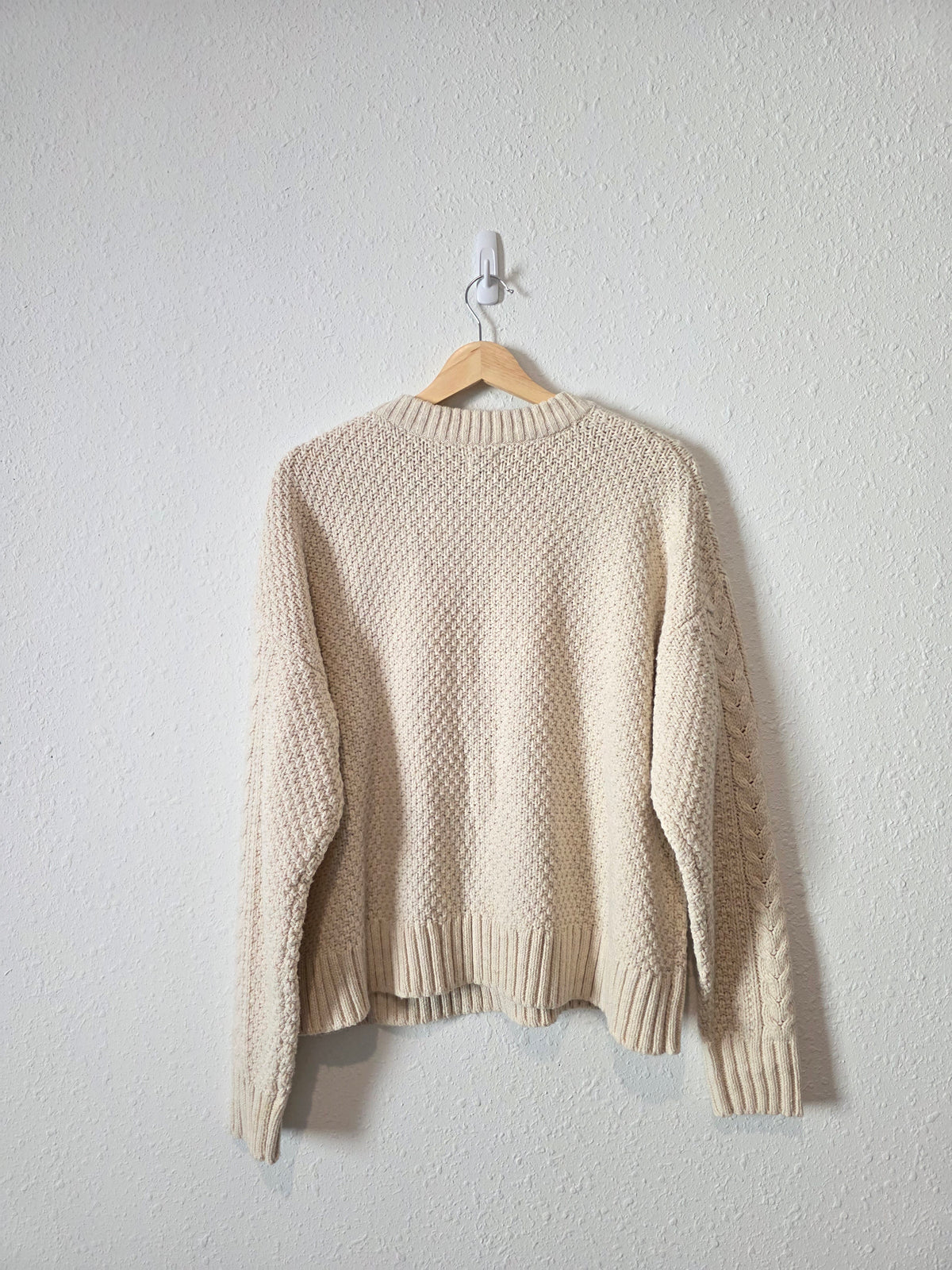 Eddie Bauer Cotton Wool Cable Knit Sweater (L)