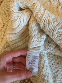 Eddie Bauer Cotton Wool Cable Knit Sweater (L)