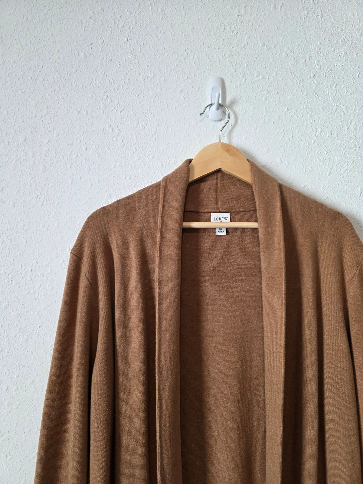 J.Crew Brown Cotton Sweater Coatigan (XL)