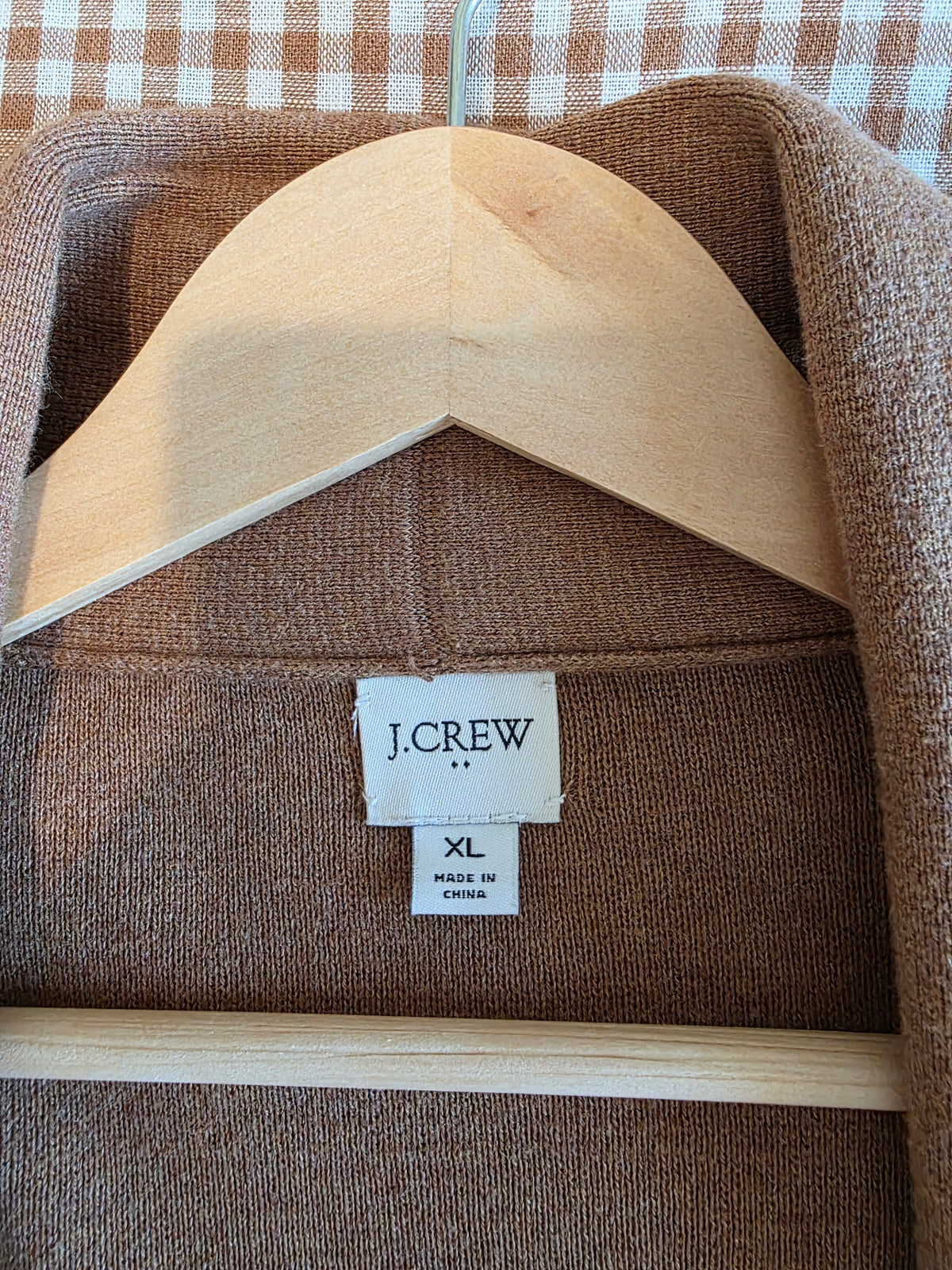 J.Crew Brown Cotton Sweater Coatigan (XL)