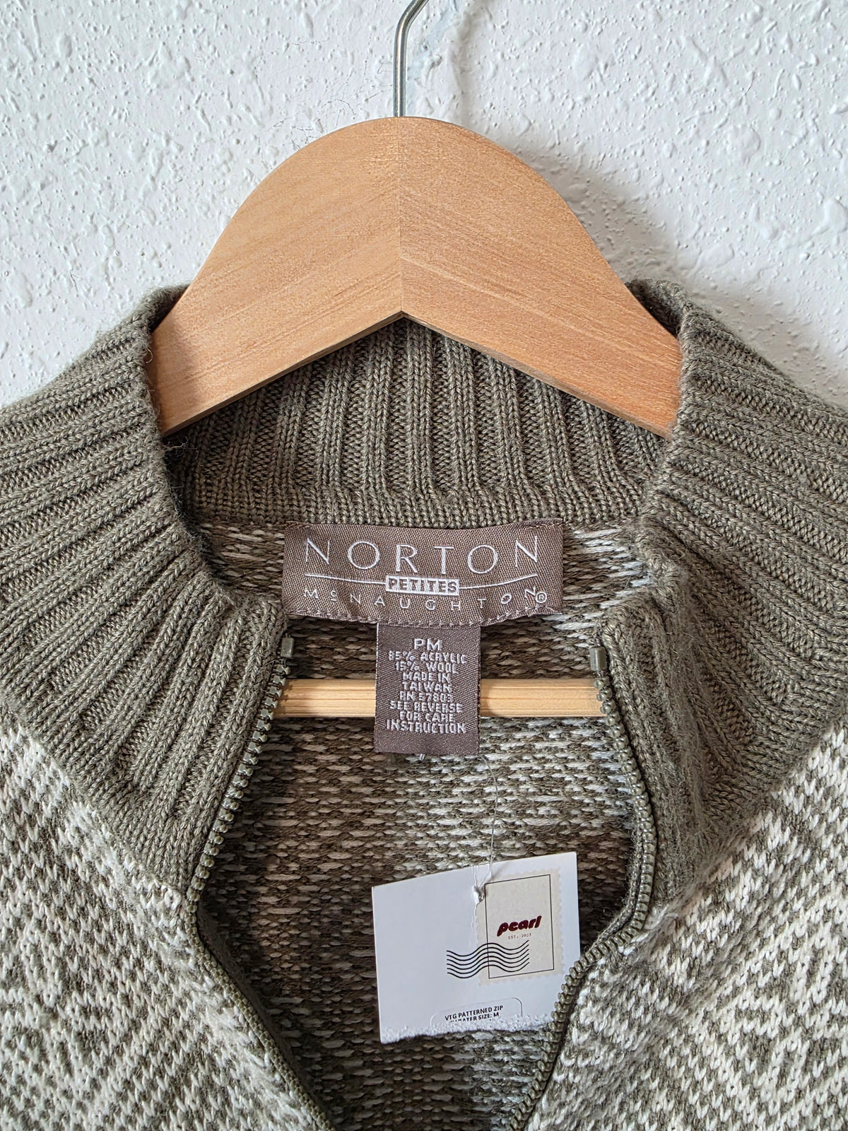 NEW Vintage Fairisle Zip Up Sweater (MP)