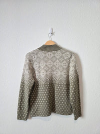 NEW Vintage Fairisle Zip Up Sweater (MP)