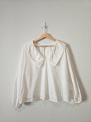 Petal & Pup Collared Cotton Blouse (XL)