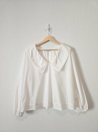 Petal & Pup Collared Cotton Blouse (XL)