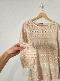 Vintage Floral Embroidered Sweater (M)