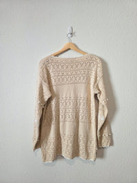 Vintage Floral Embroidered Sweater (M)