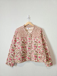 Anthropologie Floral Quilted Jacket (L)