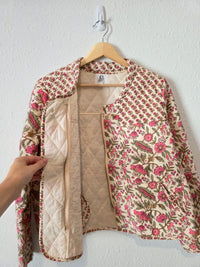 Anthropologie Floral Quilted Jacket (L)