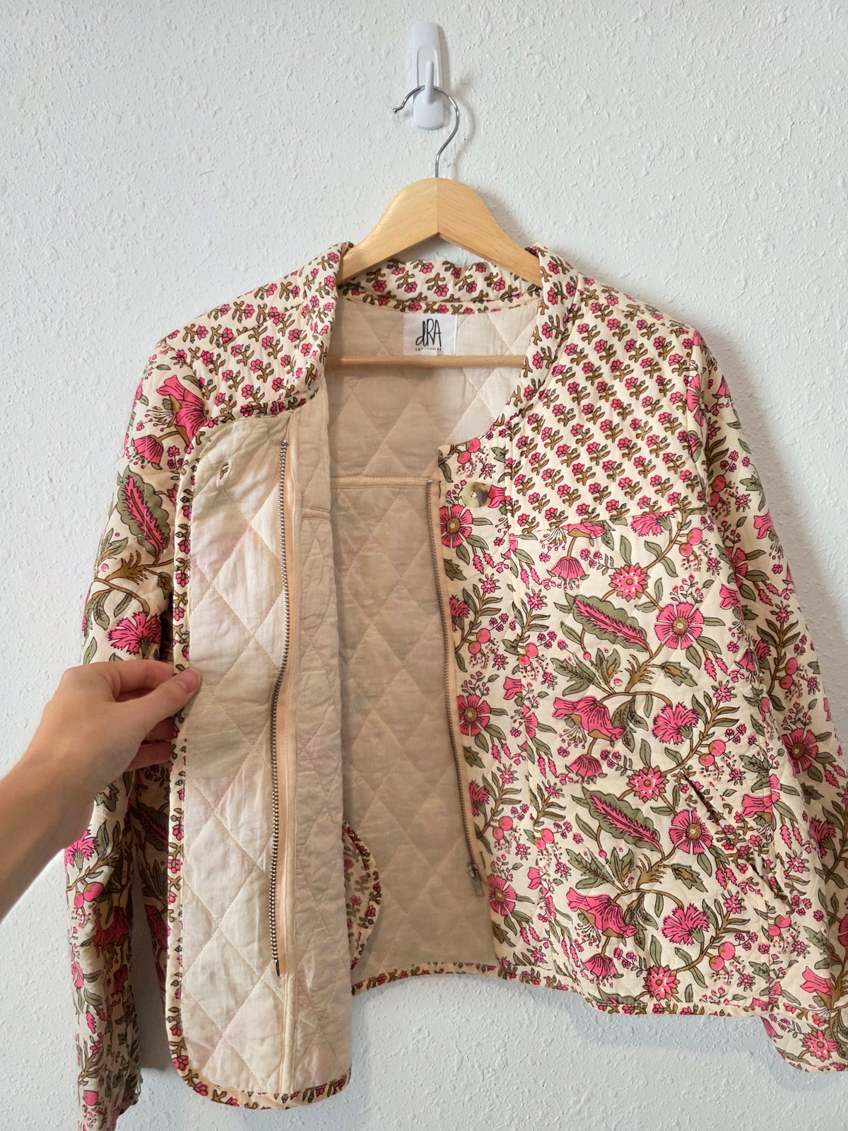 Anthropologie Floral Quilted Jacket (L)