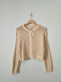 Miou Muse Open Stitch Cotton Cardigan (M)