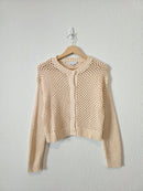Miou Muse Open Stitch Cotton Cardigan (M)
