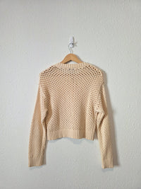 Miou Muse Open Stitch Cotton Cardigan (M)