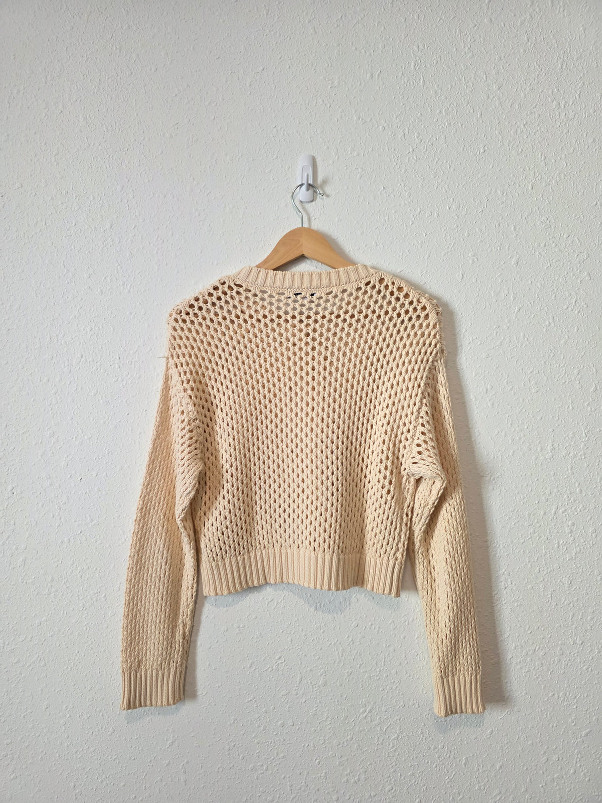 Miou Muse Open Stitch Cotton Cardigan (M)