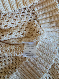 Miou Muse Open Stitch Cotton Cardigan (M)